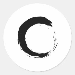 Meditations-Enso-Kreis Achtsamkeit Buddha Buddhist Runder Aufkleber