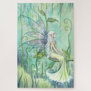 Meditations-Feen-Fantasie-Kunstwerk von Molly Harr Puzzle