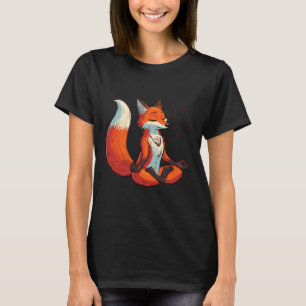 Meditations-Fuchs-Yogahaltung Entspannendes Tier  T-Shirt
