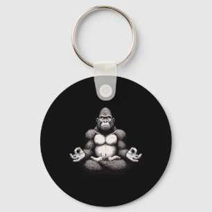 Meditations-Gorilla-Yoga-Position entspannendes Ti Schlüsselanhänger
