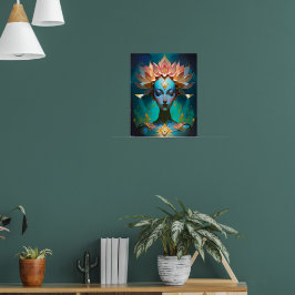MEDITATIONS-LOTOS-GÖTTIN-SPIRITUELLE KUNSTPOSTER POSTER