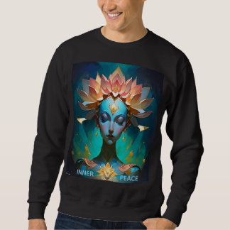 MEDITATIONS-LOTUS-GÖTTIN-SPIRITUELLE-KUNST-T-SHIRT SWEATSHIRT