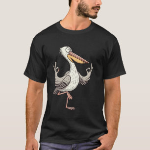 Meditations-Pelikan-Yogahaltung Entspannendes Tier T-Shirt