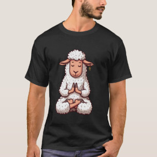 Meditations-Schaf-Yoga-Position entspannendes Tier T-Shirt