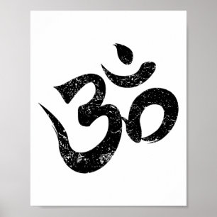 Meditations-Shirt Orange Tee spirituell indische Y Poster