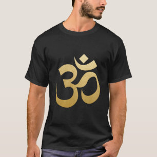 Meditations-Symbol-Yoga-Imitat-Goldfolie OM T-Shirt