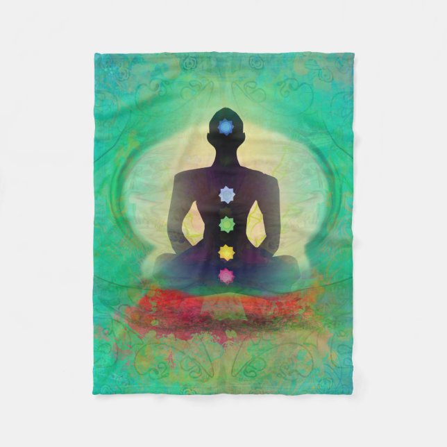 Meditations-Yoga-Fleece-Decke Fleecedecke (Vorderseite)