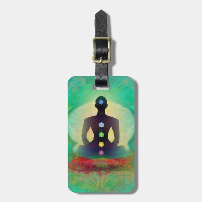 Meditations-Yoga-Gepäckanhänger Gepäckanhänger (Vorderseite vertikal)