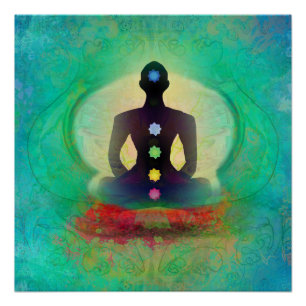 Meditations-Yoga-Plakat Poster