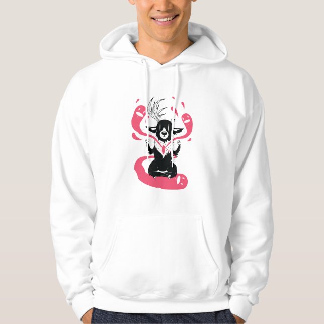 Meditationsirsch Hoodie (Vorderseite)