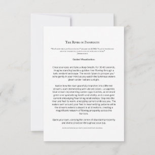 Meditationskarte für den Fluss Wohlstand Christl Einladung