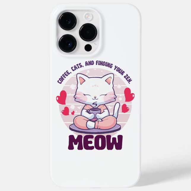 Meditationskatze - Kawaii-Katze Case-Mate iPhone Hülle (Rückseite)
