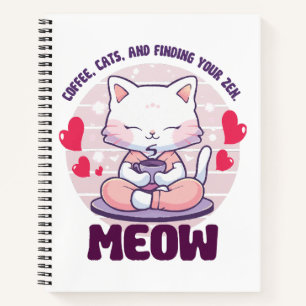 Meditationskatze - Kawaii-Katze Notizbuch