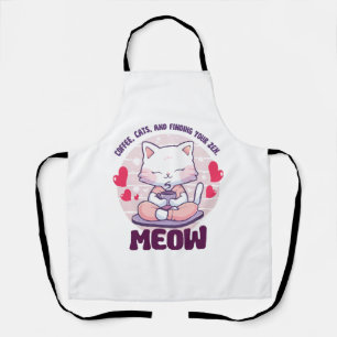 Meditationskatze - Kawaii-Katze Schürze