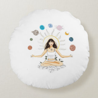 Meditationskunst Rundes Kissen