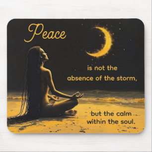 Meditationskunst und inspirierender Spruch Mousepad