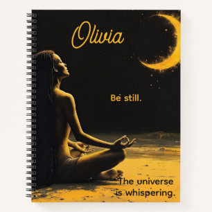 Meditationskunst und inspirierender Spruch Notizbuch