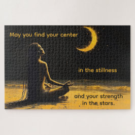 Meditationskunst und inspirierender Spruch Puzzle