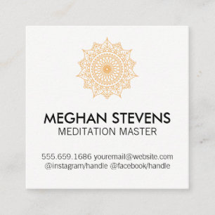 Meditationslehrer Ausgeklügeltes Naturdesign Terminkarte
