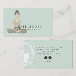Meditationslehrer Sage Green Visitenkarte
