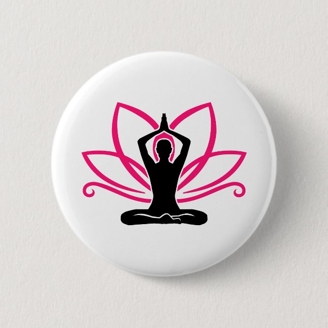 Meditationslotos Button (Vorderseite)