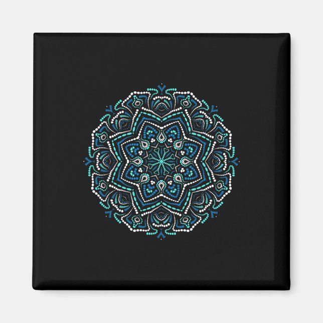 Meditationsmandalas - Yoga-Mandala _1  Magnet (Vorne)