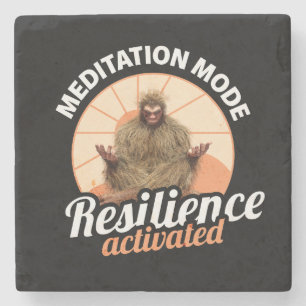 Meditationsmodus Bigfoot-Resilienz aktiviert Steinuntersetzer