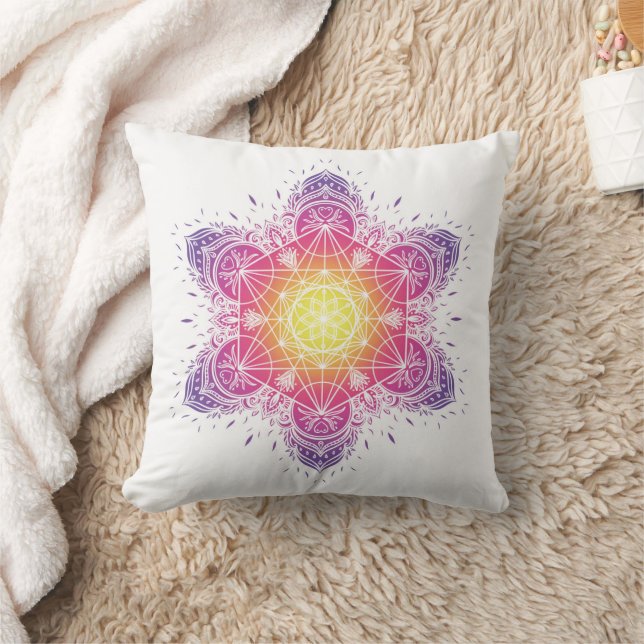 Meditationspilze | Mandala | Metatron Kissen (Decke)