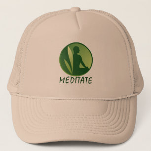 Meditationspose Grüner Sanfter Farbverlauf Truckerkappe