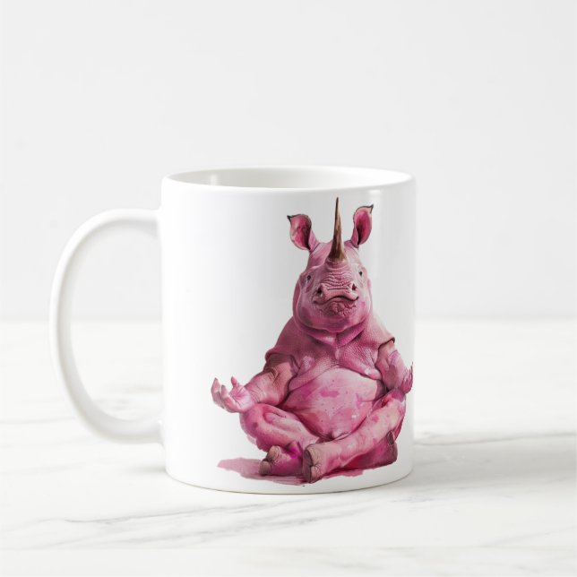 Meditationsrosa Rhino Kaffeetasse (Links)