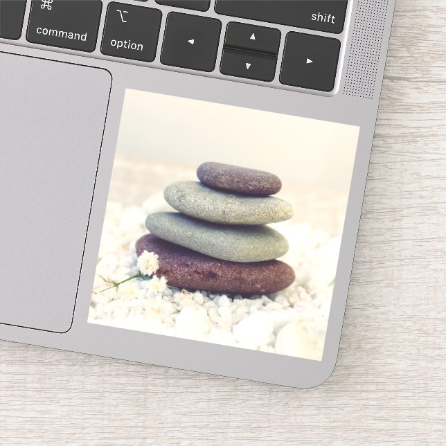 Meditative Cairn für Gesteinsteine Aufkleber (Detail)