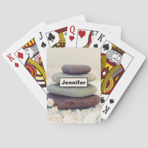 Meditative Cairn für Gesteinsteine Spielkarten