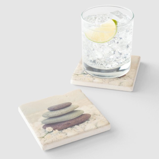 Meditative Cairn für Gesteinsteine Steinuntersetzer (Seitenansicht)