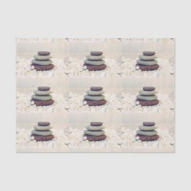 Meditative Cairn-Muster für Stacks Seidenpapier (Vorderseite)