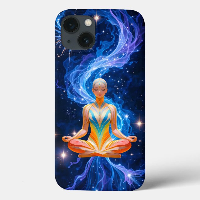 Meditative Frau mit fließender Energie Case-Mate iPhone Hülle (Rückseite)