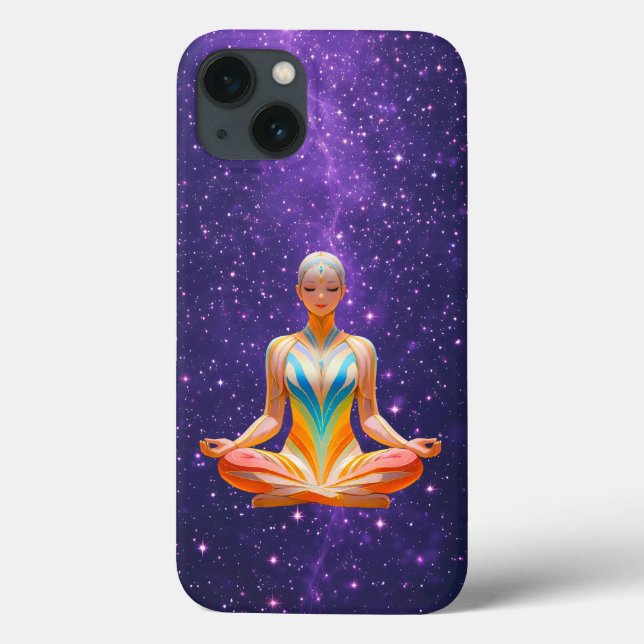 Meditative Frau - Mystische Galaxie Case-Mate iPhone Hülle (Rückseite)