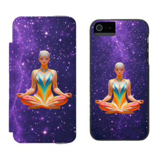 Meditative Frau - Mystische Galaxie Incipio Watson™ iPhone 5 Geldbörsen Hülle