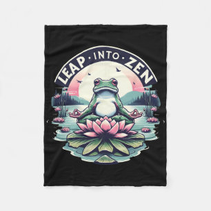 Meditative Frosch-Lotus-Pose Yoga Zen Friedlicher Fleecedecke