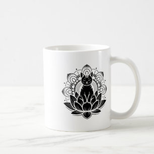 Meditative Katze Lotusblume Yoga Spiritualität Tee Kaffeetasse