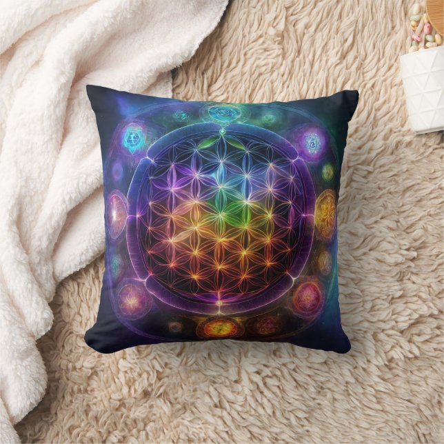 Meditative Mandala Chakra Kissen (Decke)