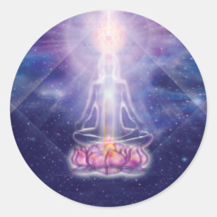Meditator Runder Aufkleber
