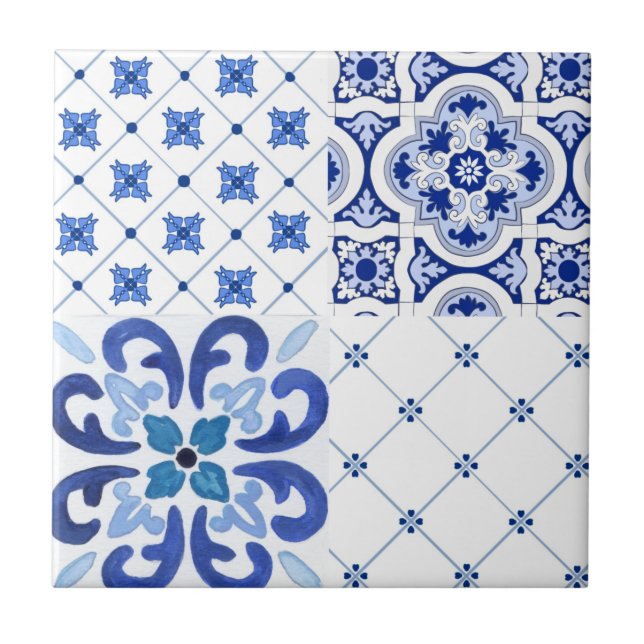 Mediterran, Amalfi-Stil, einfache Plätze       Fliese (Vorderseite)