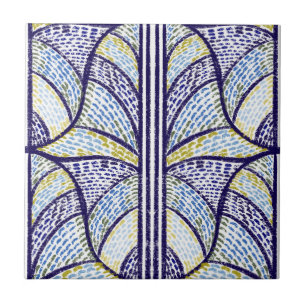 Mediterran Blau & Limettengrün Mosaikmuster Fliese
