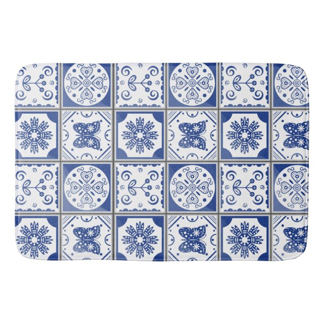 Mediterrane Blume Badematte (Vorderseite)