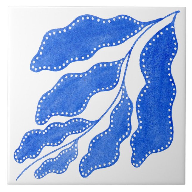 Mediterrane Blume Fliese (Vorderseite)