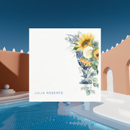 Mediterrane Blumen Dusche Cocktail Serviette