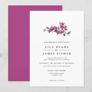 Mediterrane Bougainvillea Rosa Blumenzehen Einladung