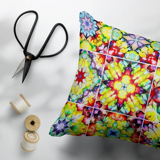 mediterrane Fliesen, alkoholfarbene Fliesen, Majol Dekokissen (Von Creator hochgeladen)