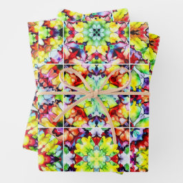 mediterrane Fliesen, alkoholfarbene Fliesen, Majol Geschenkpapier Set