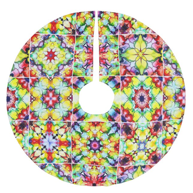 mediterrane Fliesen, alkoholfarbene Fliesen, Majol Polyester Weihnachtsbaumdecke (Vorderseite)